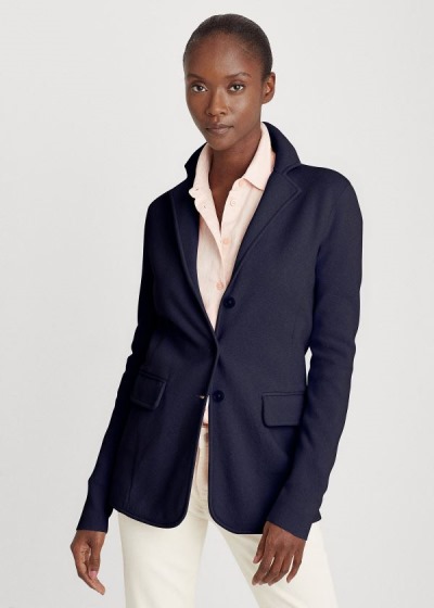 Ralph Lauren Tubular-Trimmed Blazer Dame Danmark (BKJYT4790)